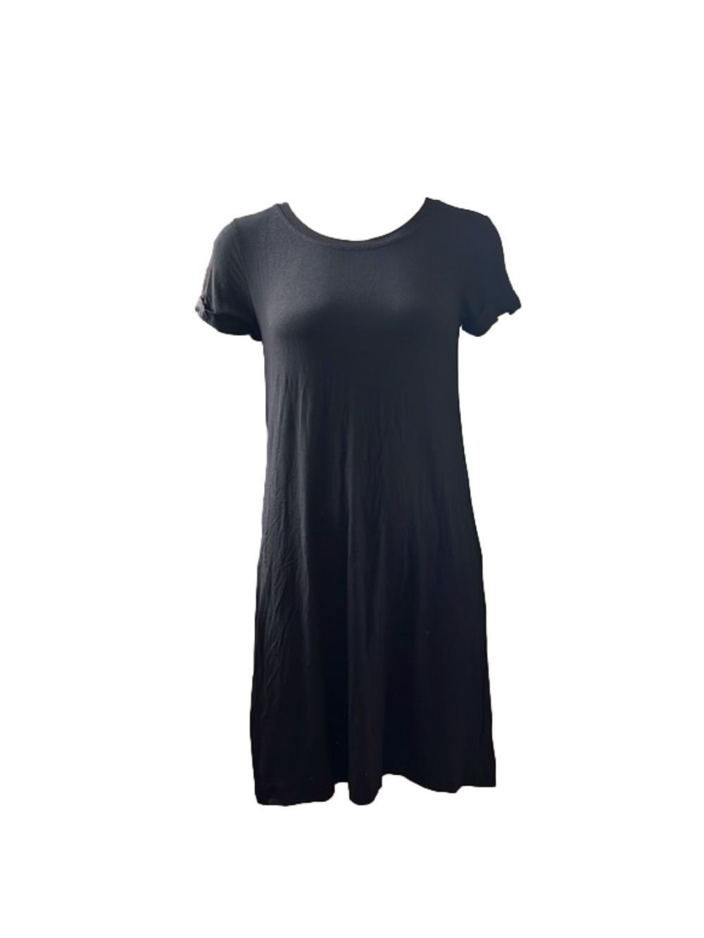 C and C California Black Short Sleeve Cuff Dress Small